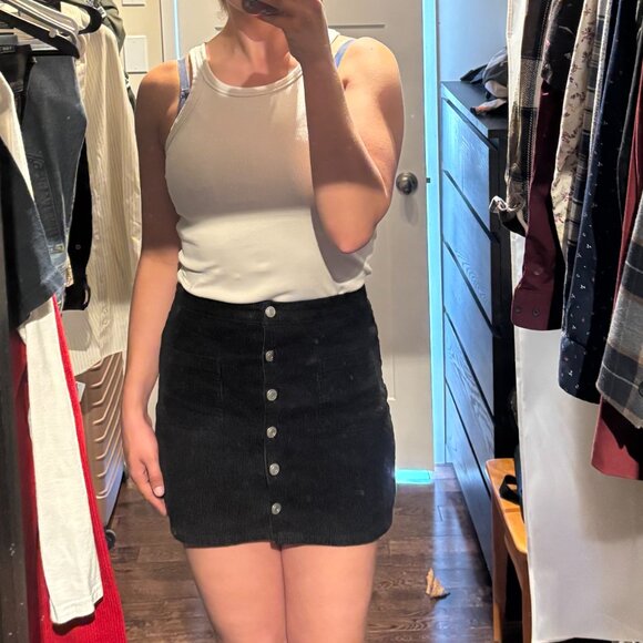 Twik Corduroy Black Miniskirt size M - Picture 5 of 5